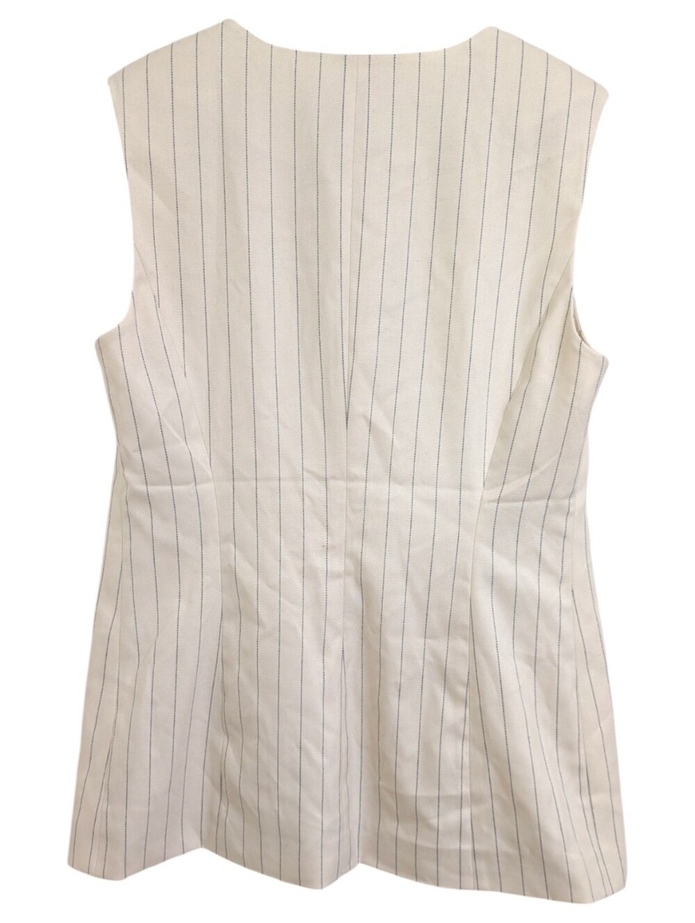 Favorite Daughter Ivory Navy Pinstripe Longline Vest Size S NWT - Picture 3 of 8